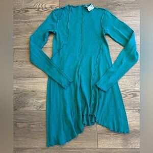 We the Free Mermaid Tail Long Sleeve Ribbed Dress